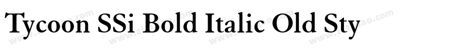 Tycoon SSi Bold Italic Old Style Figures字体转换